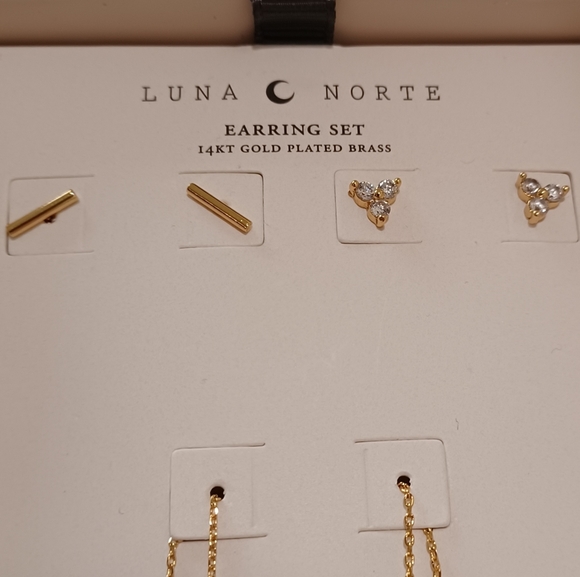 5 PAIRS OF INTERCHANGEABLE EARRINGS BY LUNA NORTE - Picture 2 of 12